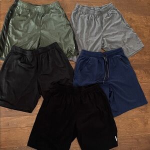 Men's Casual Shorts - Black, Gray, Green, and Blue